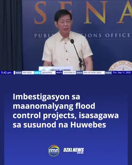 #RMNNetworkNews: Ikakasa ni Senate Blue Ribbon Committee Chairman Panfilo Lacson sa susunod na Huwebes, September 18, ang ikaapat na pagdinig ng Senado sa maanomalyang flood control projects. | via Conde Batac, RMN Manila #DZXLNews558 #RMNnews #TatakRMN