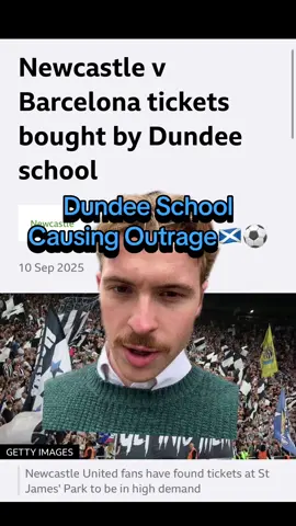 Dundee School going to Newcastle v Barcelona #scottishfootball #newcastle #barcelona #scottishpremiership #ucl 