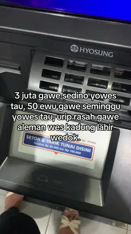 kadang gur cekelan susu yowes tau, urip gur peng pisan kok yo eram