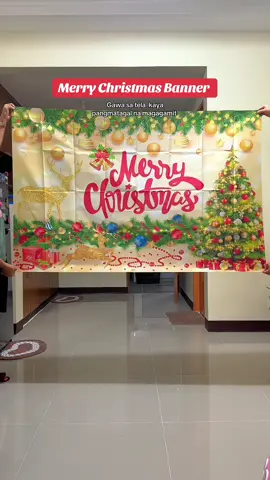 Grabe ang laki nya ,wala pang date kaya yearly magagamit #backdrop #christmasbackdrop #christmasbanner #christmasdecor #banner 