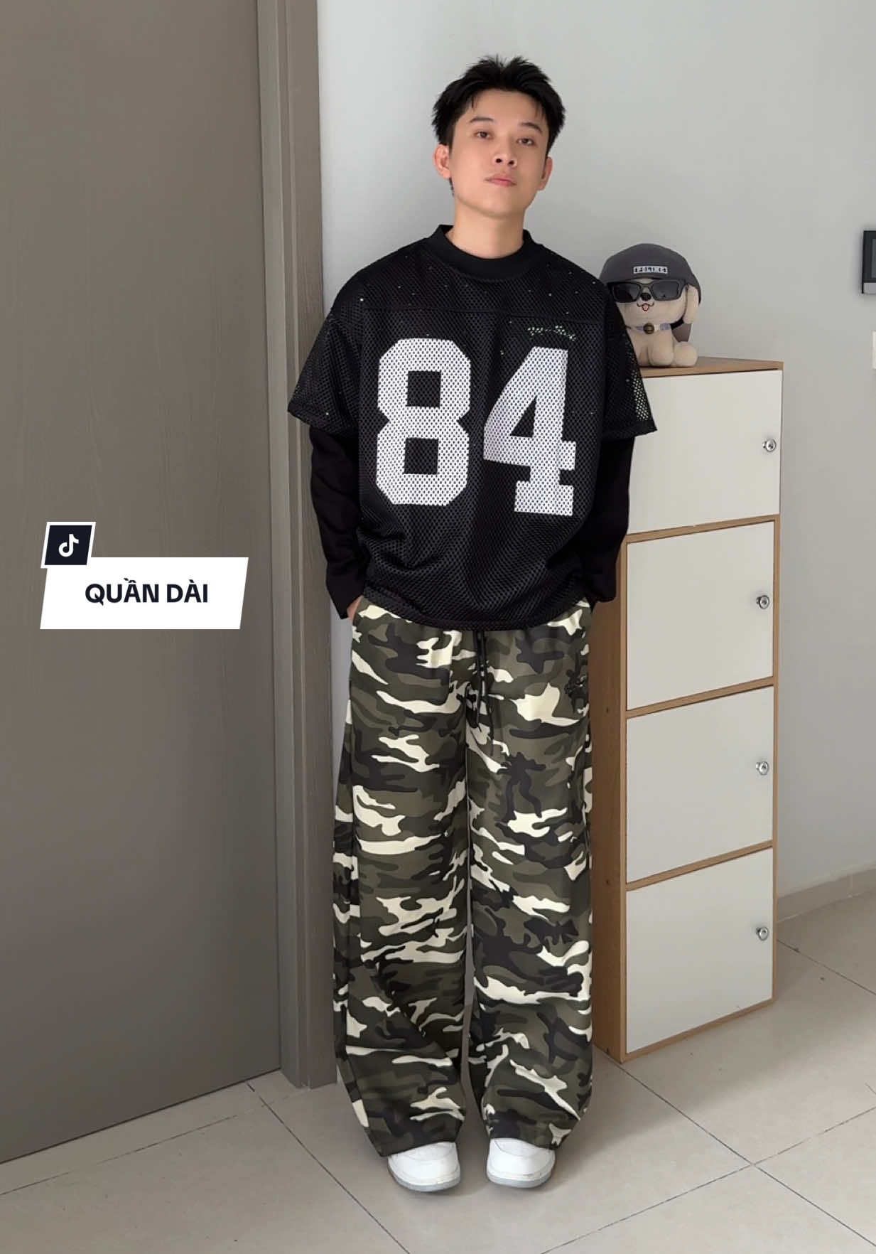 Quần dài form rộng camo ĐEN STUDIO 👏 #goclamdep #outfit #quandaiongsuong #quankakiongsuong #iamloc1108 