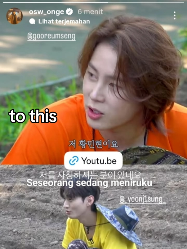 Langsung terciduk oleh Ong Seongwu yang asli. Yuk Hwang Minhyun yang asli ciduk juga si Minhyun palsunya 😂 {Fullnya ada di YouTube park Woojin - pwj.wootube} 8년 만에 뭉쳐서 감자 캐기
