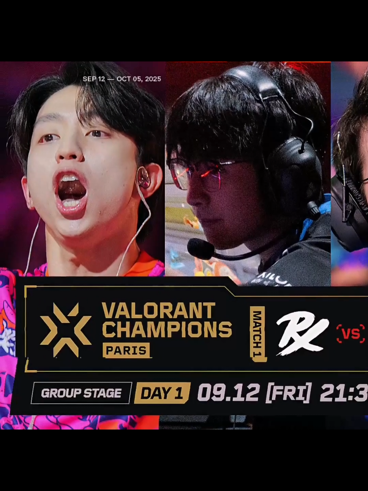 #ValorantChampions Paris 2025 akan mulai Jumat 12 September 2025 jam 20:00 WIB. Match pembuka Paper Rex vs Xi Lai Gaming & GIANTX vs Sentinels 🔥🔥 #valorantesports #valorantchampionsparis #vctchampions #paperrex 