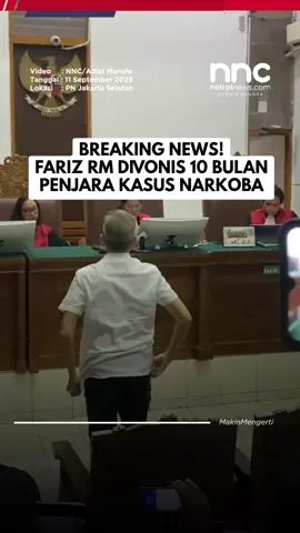 Majelis hakim Pengadilan Negeri Jakarta Selatan menjatuhkan vonis 10 bulan penjara dan denda Rp 800 juta subsider dua bulan kurungan terhadap musisi Fariz Roestam Moenaf alias Fariz RM dalam perkara penyalahgunaan narkotika. Dalam sidang putusan yang digelar di PN Jaksel, Kamis (11/9/2025) sore, hakim menyatakan Fariz terbukti melanggar Pasal 112 ayat 1 dan Pasal 111 ayat 1 Undang-Undang Narkotika juncto Pasal 55 KUHP.  Adapun hal yang memberatkan Fariz yakni terdakwa sudah berulang kali terjerat kasus narkoba dan dinilai tidak mendukung program pemerintah dalam pemberantasan narkotika. Sementara untuk hal yang meringankan, Fariz dinilai bersikap sopan dan mengakui perbuatannya. “Mengadili, menyatakan terdakwa telah terbukti melakukan tindak pidana sebagaimana dalam dakwaan. Menjatuhkan pidana penjara selama 10 bulan dan denda sebesar Rp 800 juta subsider dua bulan kurungan,” demikian putusan yang dibacakan Vonis tersebut dibacakan Hakim Ketua Lusiana Amping.