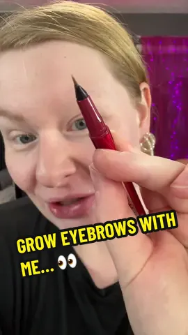 GROW EYEBROWS WITH ME.. 👀 @Vevivia Beauty @IMETHOD BEAUTY #nobrows #browpen #waterproofbrows #howtobrowpen #makeup 