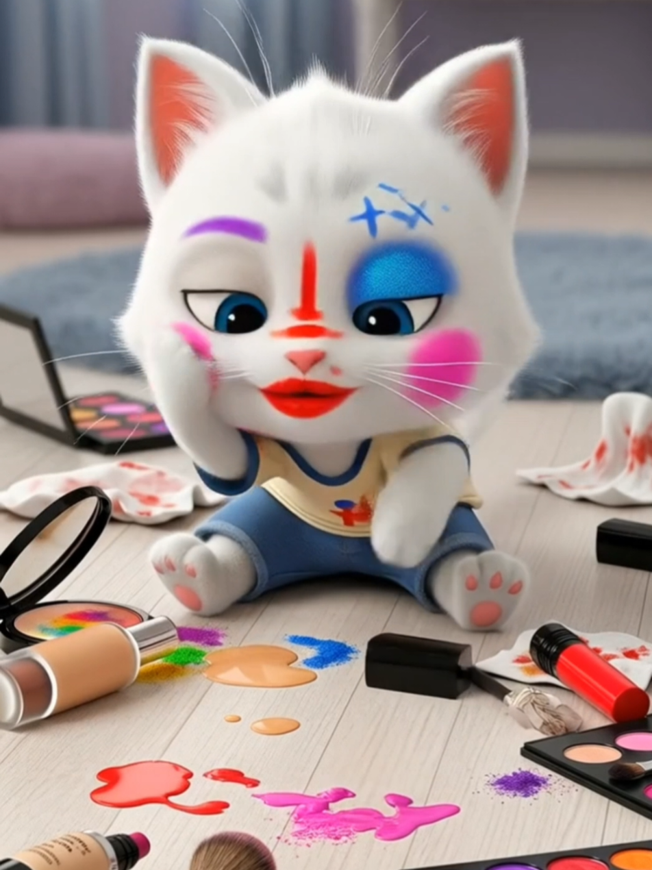 كارثه زين عملها #cat #cats #catshorts #catvideos #ai 