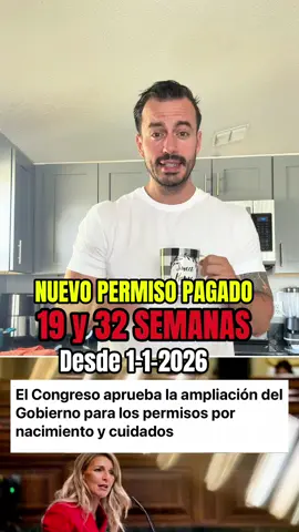 ⚠️ Nuevo permiso retribuido de 19 semanas   ⚖️El Congreso de los Diputados ha aprobado este martes el Real Decreto-ley que aprobó el Gobierno en Consejo de Ministros a finales de julio para ampliar los permisos de nacimiento para progenitores a 17 semanas y para añadir 2 semanas de permisos retribuidos para cuidados. De esta manera, se consolida una ampliación de permisos retribuidos que alcanza las 19 semanas en total para cada progenitor, y de 32 semanas en el caso de las familias monomarentales y monoparentales. 🧠Que no te engañen  #trabajadores #derechos #madre #padre #maternidad 