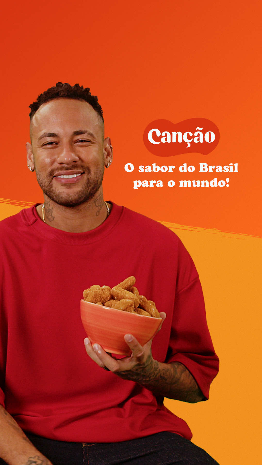 Como atleta, eu mostrei um pouco do talento futebolístico brasileiro para o mundo. E como embaixador de Canção, levamos juntos o sabor e a qualidade da comida brasileira. Muito mais sabor que atravessa fronteiras 🧡🍗 #NossaCanção #CançãoAlimentos #CadaMomentoUmaHistória
