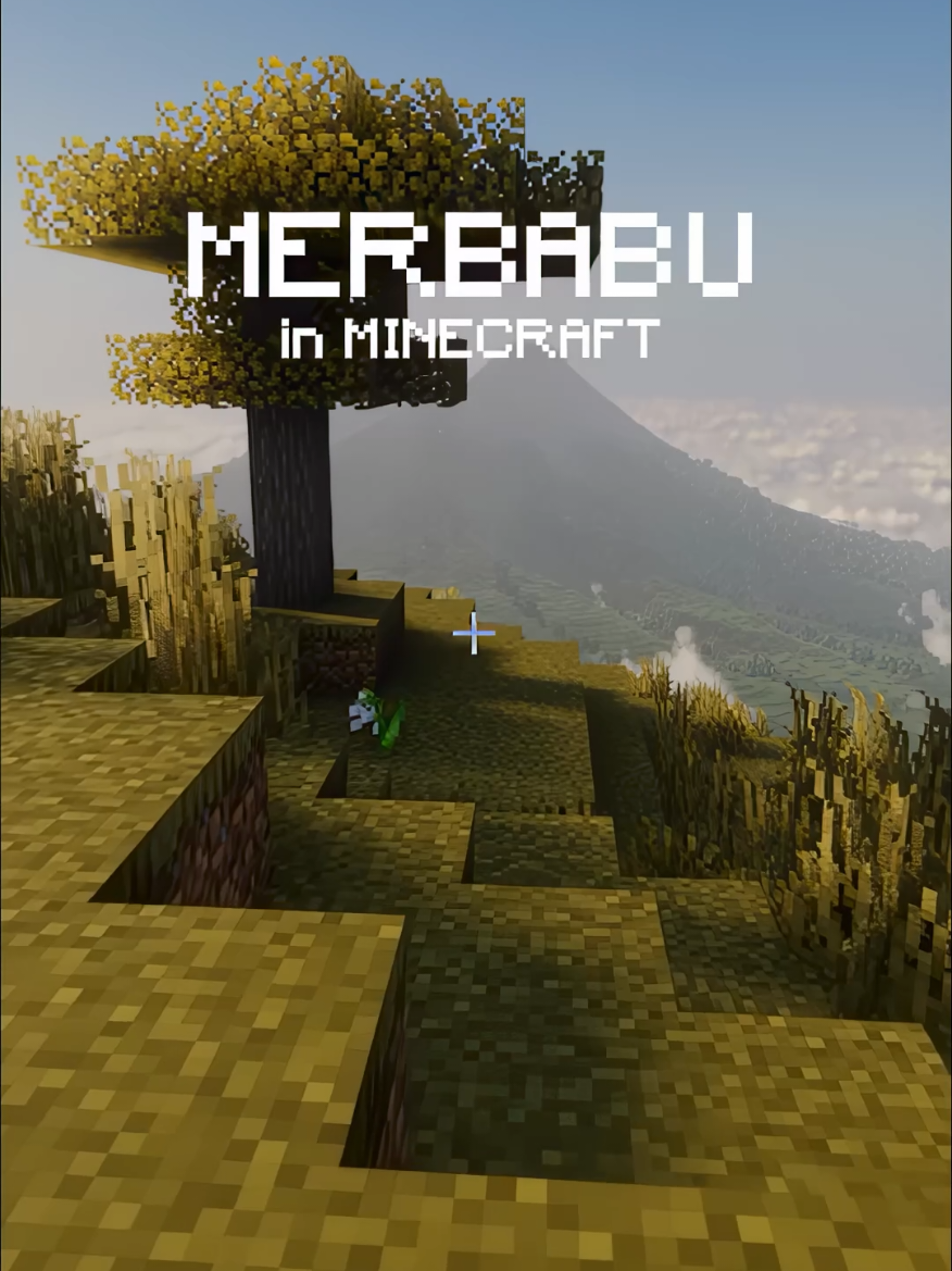 Merbabu memang seindah itu di manapun Map : Buat sendiri Link Map : otw kalau rame Mods : - Distant Horizons - Photon Shaders - Worldpainter  - Chunky #Minecraft #merbabu #mendakigunung #bismillahfyp #aboutyou 
