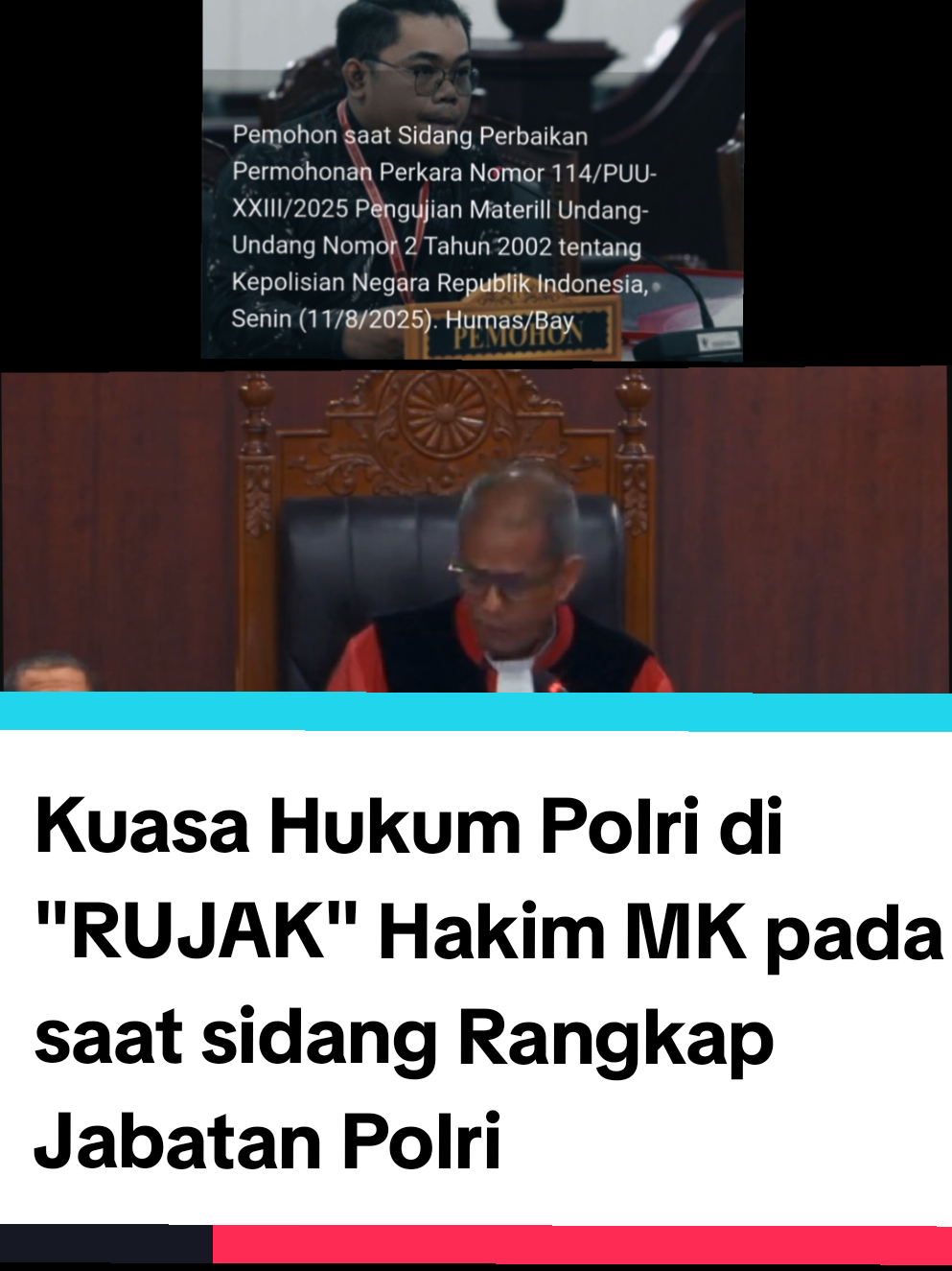 tidak adanya pembatasan yang pasti terkait dengan penjelasan dalam aturan hukum Pasal 28 ayat (3) UU Polri memberikan celah bagi anggota Polri aktif untuk menduduki jabatan sipil tanpa melepaskan status keanggotaannya secara definitif. Pasal 28 ayat (3) UU Polri telah menciptakan ketidaksetaraan dalam hukum dan pemerintahan, sehingga melanggar prinsip persamaan di hadapan hukum dan mengabaikan hak atas kesempatan yang sama dalam pemerintahan. Norma tersebut secara substantif menciptakan dwifungsi Polri karena bertindak sebagai keamanan negara dan juga memiliki peran dalam pemerintahan, birokrasi, dan kehidupan sosial masyarakat. para Pemohon meminta agar Mahkamah menyatakan frasa “atau tidak berdasarkan penugasan dari Kapolri” dalam Penjelasan Pasal 28 ayat (3) UU Polri bertentangan dengan UUD NRI Tahun 1945 dan tidak berkuatan hukum mengikat #fyppppppppppppppppppppppp  #rangkapjabatanpolri  #ujimateri  #hakkonstitusional  #salaMKonstitusi 
