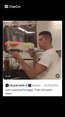 Never miss with Portugal Charlie #charliekirk #ronaldo #portugal #meme #fyp  