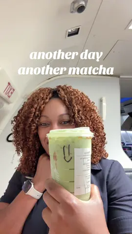 Who else loves a @Starbucks mobile order to go ✈️ Matcha to save the day 😁 cheers #starbucks #matcha #starbucksdrinks #flightattendant #flightattendantlife 
