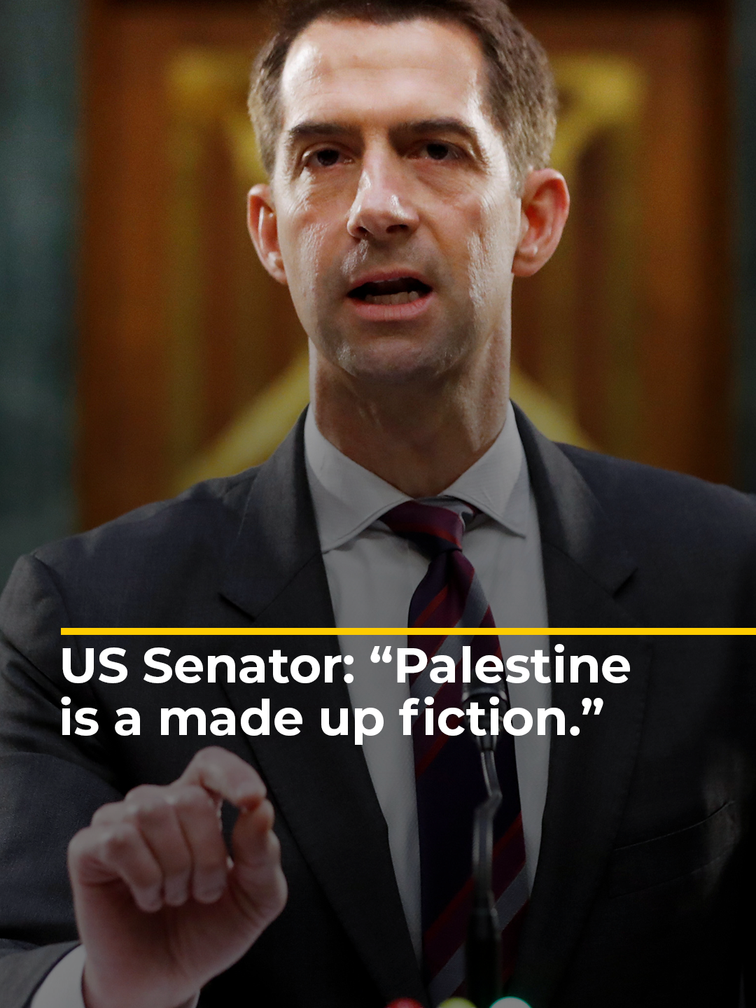 US senator Tom Cotton denies famine in Gaza, calls Palestine ‘a made-up fiction,’ and dismisses genocide as lies. #news