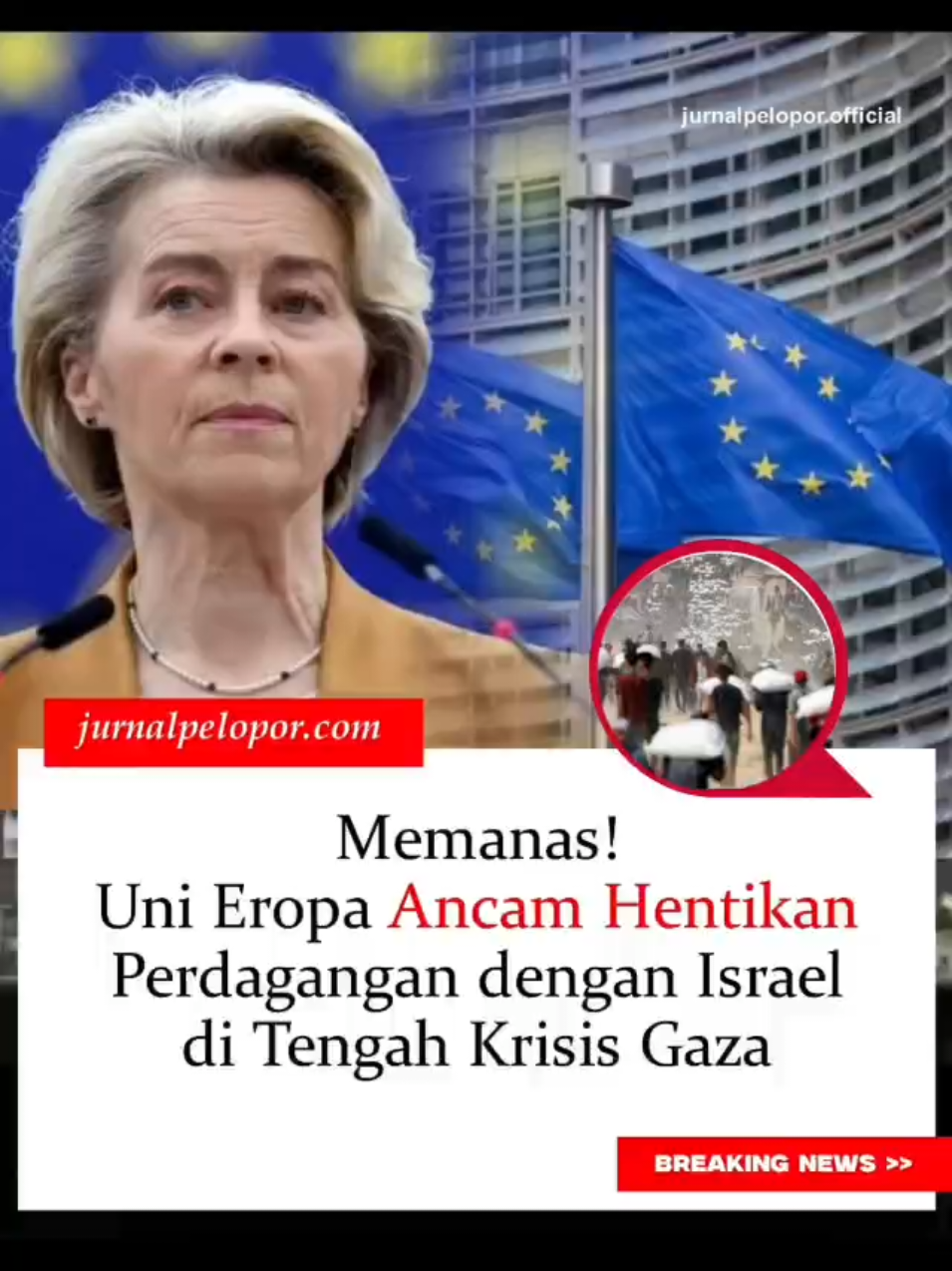 Uni Eropa menunjukkan sikap keras terhadap Israel di tengah perang Gaza yang kian memburuk. Presiden Komisi Eropa, Ursula von der Leyen, mengumumkan rencana pemberlakuan sanksi serta penghentian sebagian perdagangan dengan Israel. Langkah ini disebut sebagai titik balik besar, mengingat von der Leyen sebelumnya dikenal sebagai salah satu pendukung setia Perdana Menteri Israel, Benjamin Netanyahu. Von der Leyen Ubah Haluan Dalam pidatonya di Parlemen Eropa, Strasbourg, Rabu (10/9), von der Leyen menegaskan bahwa penggunaan kelaparan sebagai alat perang tidak bisa diterima. “Kelaparan buatan manusia tidak akan pernah bisa menjadi senjata perang. Demi anak-anak, demi kemanusiaan. Ini harus dihentikan,” tegasnya, yang langsung disambut tepuk tangan para anggota parlemen. Selain mengusulkan sanksi, ia juga mengumumkan pembentukan kelompok donor internasional untuk Palestina. Inisiatif tersebut direncanakan diluncurkan bulan depan dan difokuskan pada rekonstruksi Gaza.... Baca selengkapnya di https://www.jurnalpelopor.com/memanas-uni-eropa-ancam-stop-perdagangan-dengan-israel/ Untuk informasi dan berita lainnya, kunjungi jurnalpelopor.com #UniEropa #Israel #Gaza #PerangGaza #VonDerLeyen 