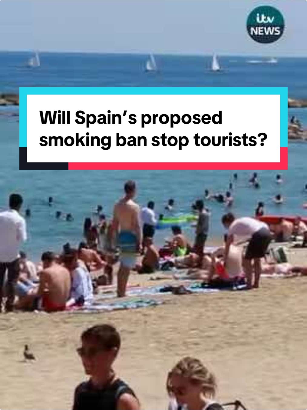 A draft bill to create more smoke-free zones has been approved by Spain’s government. If it comes into effect, people won’t be able to smoke or vape when sitting outside at a restaurant or on the beach. #itvnews #spain #travel