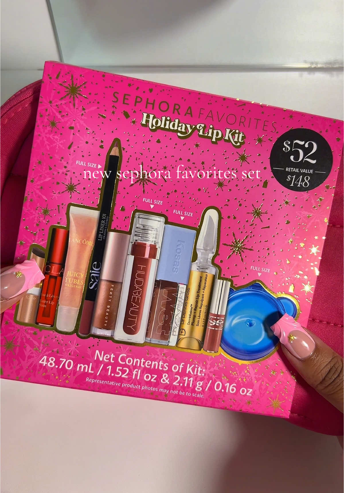 sephora’s holiday lip kit✨ #sephora #sephorahaul #sephoramusthaves #beauty #makeuphaul #preppyaesthetic #asmr #unboxing #fyp @sephora @Sephora Collection @Huda Beauty @YSL Beauty @Saie @Kosas @tarte cosmetics @Dr. Dennis Gross Skincare @Lancôme @Fenty Beauty 