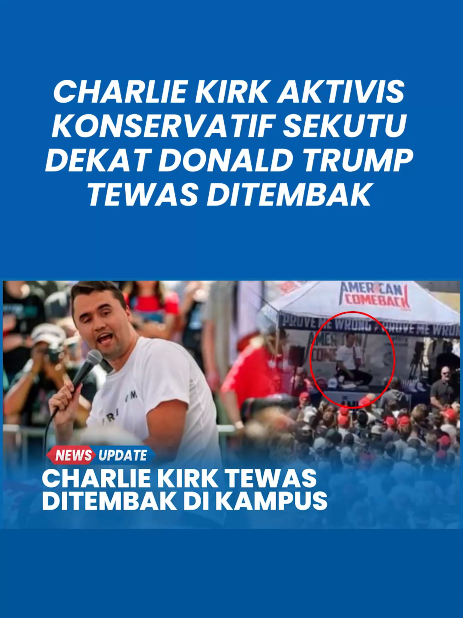 Viral Charlie Kirk Aktivis Konservatif Sekutu Dekat Donald Trump Tewas Ditembak #tribunjateng #jaditahuberkattribun #fyp #donaldtrump #charliekirk
