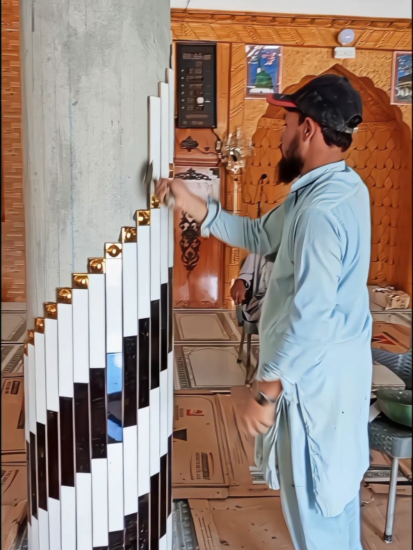 pillar new design 2025#pillar #new #design #tile #tilework #marble #tilework #tariqjameelbayan #songs #video #viral #furyou #furyoupage @TiktokPakistanOfficial 
