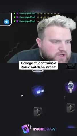 College student wins a Rolex watch on stream #kickstreaming 