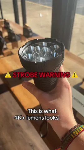⚠️Strobe warning⚠️ This flashlight is insane. Link in bio. #fyp #survival #lonesurvivalist 