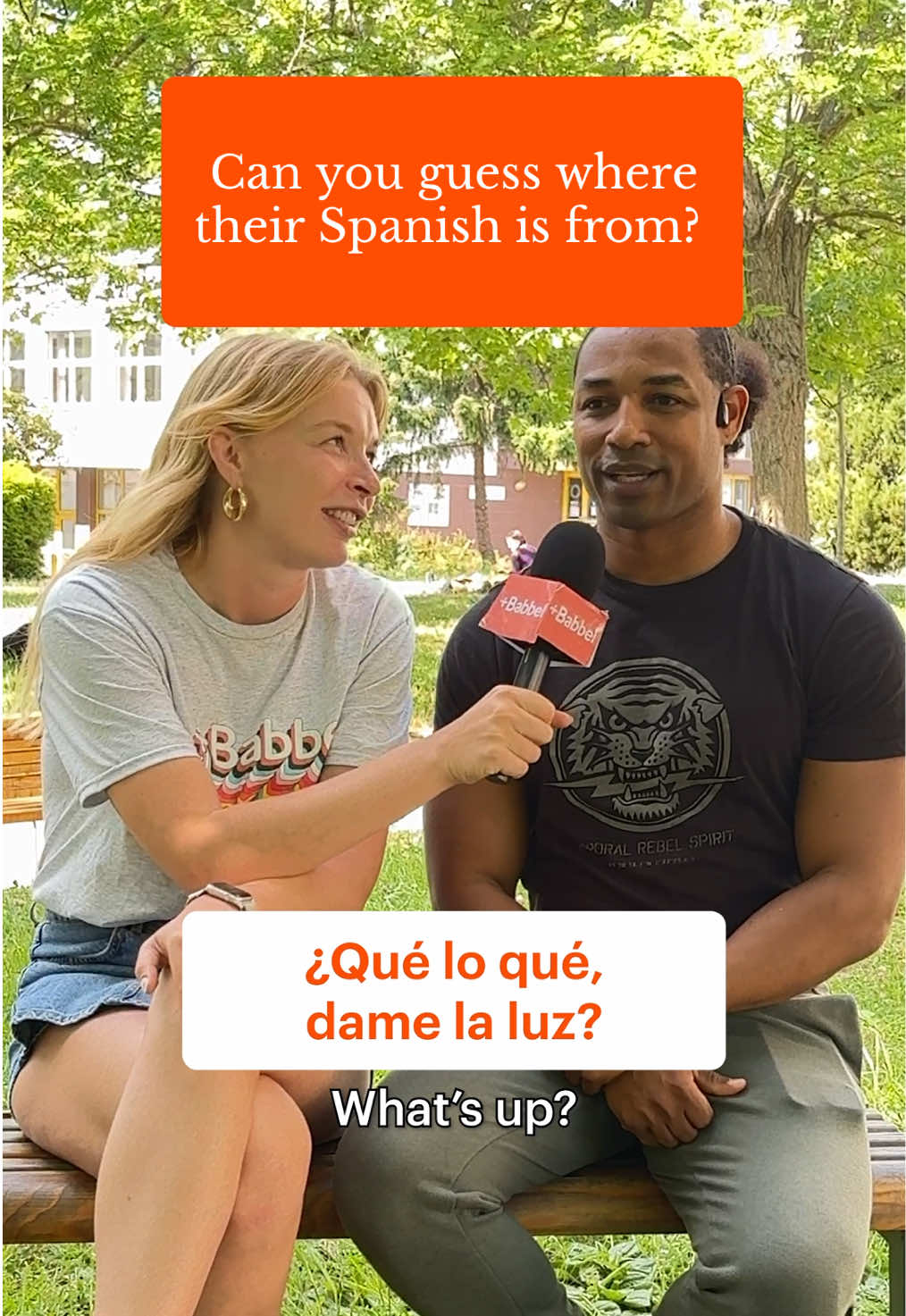 Based on this Spanish expression, can you guess where this polyglot is from? 🤔 👀 Filmed at the Polyglot Gathering, a huge international event for polyglots and language lovers. #LanguageChallenge #SpanishDialects #LanguageLearning #CaribbeanSpanish #GuessTheLanguage 