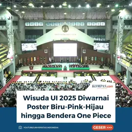 Wisuda Universitas Indonesia (UI) digelar pada Kamis (11/9/2025) di Kampus UI Depok, Jawa Barat.  Dalam perhelatan tersebut, wisudawan Fakultas Ilmu Sosial dan Ilmu Politik  (FISIP) menunjukkan poster berwarna biru, pink, dan hijau, sedangkan wisudawan Fakultas Ilmu Pengetahuan Budaya (FIB) membentangkan bendera One Piece. Sebelumnya, ramai dibahas soal aturan UI yang melarang wisudawan membawa poster, spanduk, atau atribut serupa. Aturan itu mencuat setelah tahun lalu poster “Peringatan Darurat Indonesia” dengan latar biru dan logo Garuda Indonesia viral di media sosial. Direktur Humas UI Arie Afriansyah, menegaskan larangan tersebut bukan untuk membatasi aspirasi mahasiswa. Namun, demi kelancaran dan kekhidmatan prosesi wisuda.  “Tidak ada tujuan apa pun untuk membatasi kebebasan menyampaikan pendapat yang sudah ada saluran dan forum nya masing-masing,” kata Arie, Kamis (4/9/2025). Penulis: Alinda Hardiantoro Editor: Irawan Sapto Adhi ~R #WisudaUI #UniversitasIndonesia #UI #OnePiece #Peristiwa #