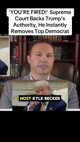 'YOU'RE FIRED!' Supreme Court Backs Trump's Authority, He Instantly Removes Top Democrat #news #fyp #usa #foryou #foryoupage 