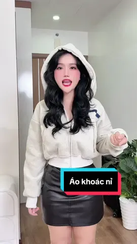 Áo khoác nỉ dáng croptop #aokhoacnu #aokhoacni #viral #fypシ゚ #hienhoidieu 
