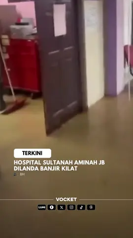 Hujan lebat berterusan sejak tengah hari tadi menyebabkan kawasan Hospital Sultanah Aminah (HSA) di dinaiki air. #banjir #johorbahru 