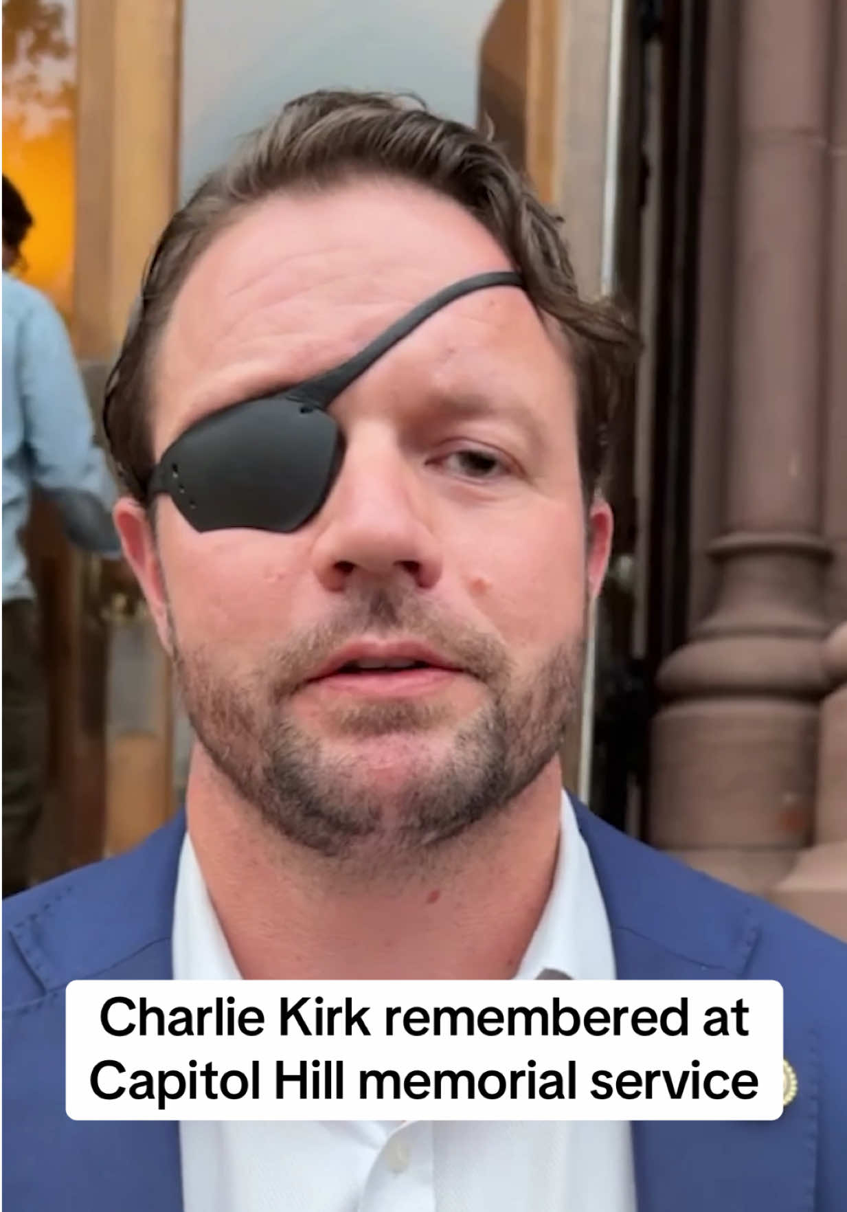 Rep. Dan Crenshaw (R-Texas) and young conservatives gathered Sept. 10 at a Washington, D.C. church to remember Charlie Kirk hours after the political leader was fatally shot. 