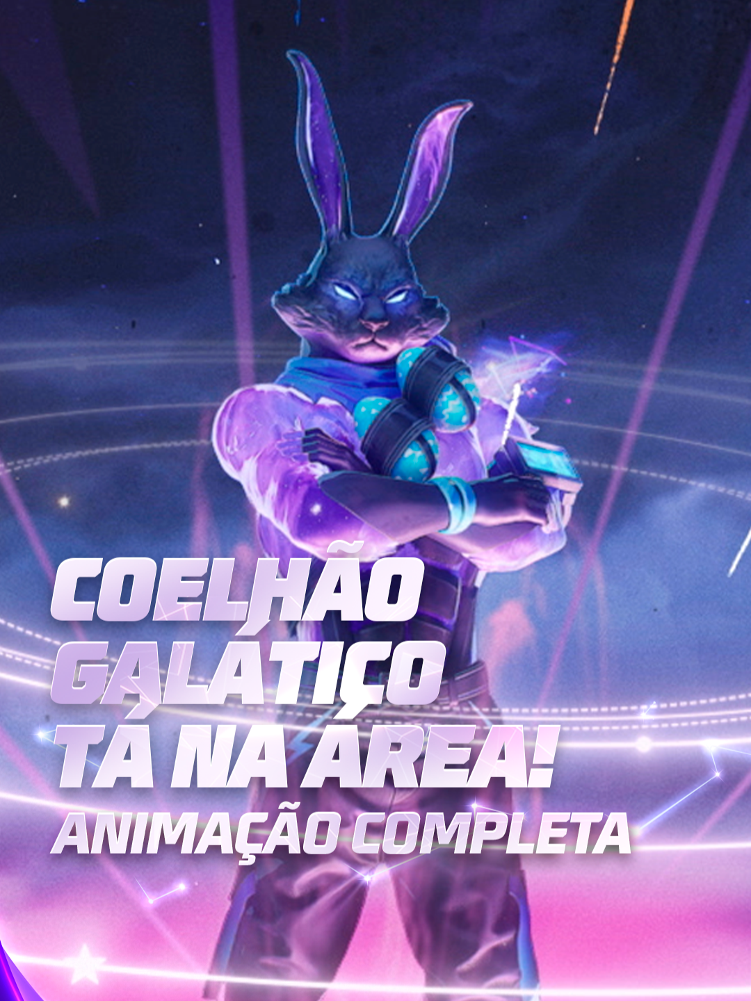 ALERTA ⚠️ Recebemos uma transmissão espacial que ele está a caminho! O Conjunto Coelhão Galático chega no frifas amanhã 13/09 e vai fazer história em Bermuda. * (Outros conjuntos de coelho não serão lançados, apenas do Conjunto Coelhão Galático) #FreeFire #FreefireBrasil #FFmundo #FFdimas #CoelhoversoFF
