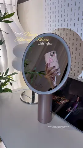 Finally, got my dream vanity mirror for my daily makeup routine. ── .✦ @YOOLE life #vanitymirror #yoole #vanitymirrorwithlights #makeupmirror #mirror 