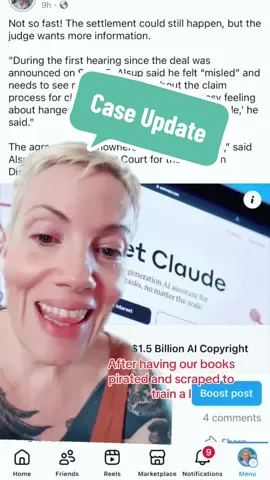 #stitch with @Professor Kaz, Artist-Author update on the Anthropic case. The settlement is not finalized or approved. We will know more on September 15. #authorsoftiktok #BookTok #aiethics  