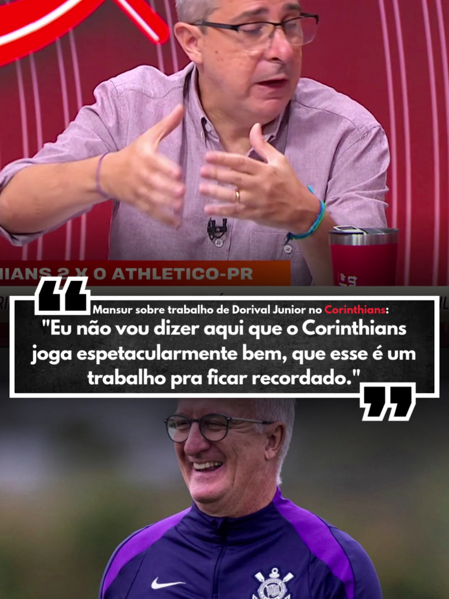 MANSUR FALA SOBRE TRABALHO QUE DORIVAL JUNIOR ESTA FAZENDO CORINTHIANS #corinthians #futebol #dorivaljunior