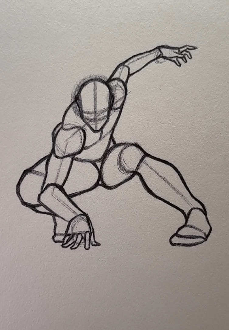 How to draw Spider Man Pose #tutorial #howtodraw #spiderman #draw #sketch 