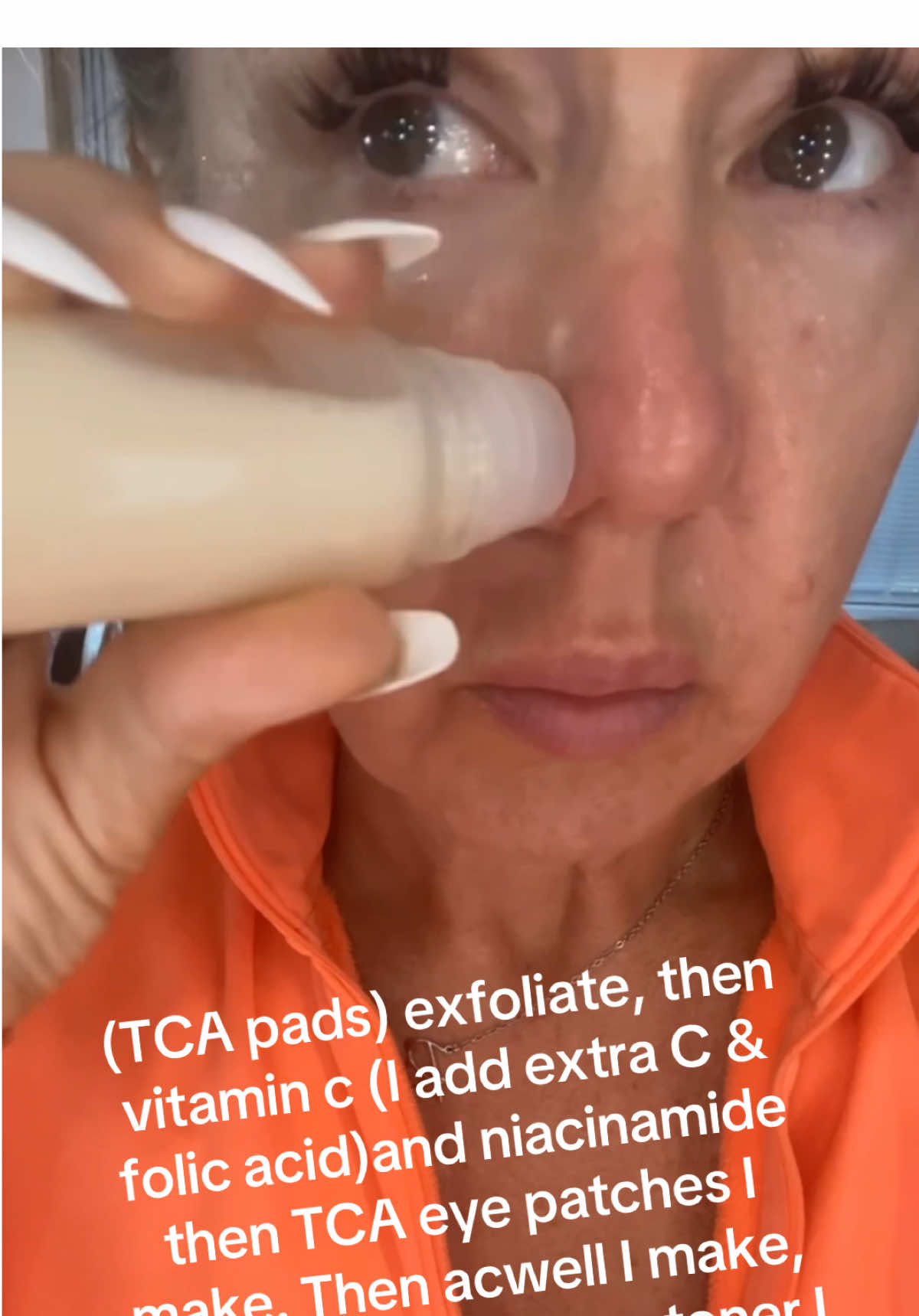 My morning #skincare routine. I make a lot of my mine products but the TCA is the game changer #tca 