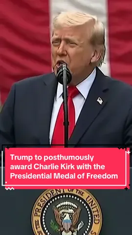 President Trump on Thursday announced he will posthumously award conservative activist Charlie Kirk with the Presidential Medal of Freedom, a day after Kirk was shot and killed while speaking to a large crowd at Utah Valley University.   The president made the announcement at the top of his remarks at the Pentagon where he was commemorating the Sept. 11, 2001 terrorist attacks. He said the date of the medal ceremony will be announced later.   “Before we begin, let me express the horror and grief so many Americans at the heinous assassination of Charlie Kirk,” Trump said.