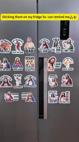 You’re about to sneak the last cookie 🍪…and Jesus on the fridge is like: ‘I’m telling Dad!’ ✝️😂These Jesus fridge stickers aren’t just cute—they keep your siblings in check (and you too)#magnetstickers#stickers#magnets #isawthat#jesus#ChristianHumor#christiantiktok#Fun#JesusLovesYou#GiftIdeas#JesusReminder#fypage#foryoupage 