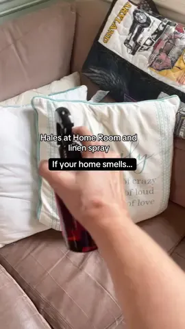 Hales at Home Linen and room spray gets rid of stale odors without using chemicals. #tiktokshoprestock #halesathome #linenspray @Hales At Homes @MamaHales 