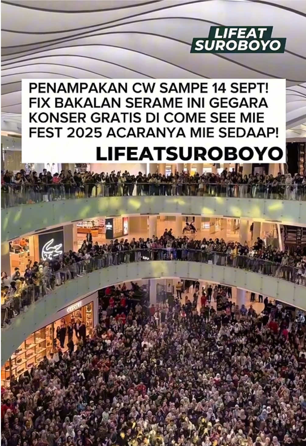 ACARANYA MIE SEDAAP COME SEE MIE FEST 2025 EMANG LUAR BIASA LOH! Bakalan kayak gini sampe hari MINGGU 14 September 2025 !