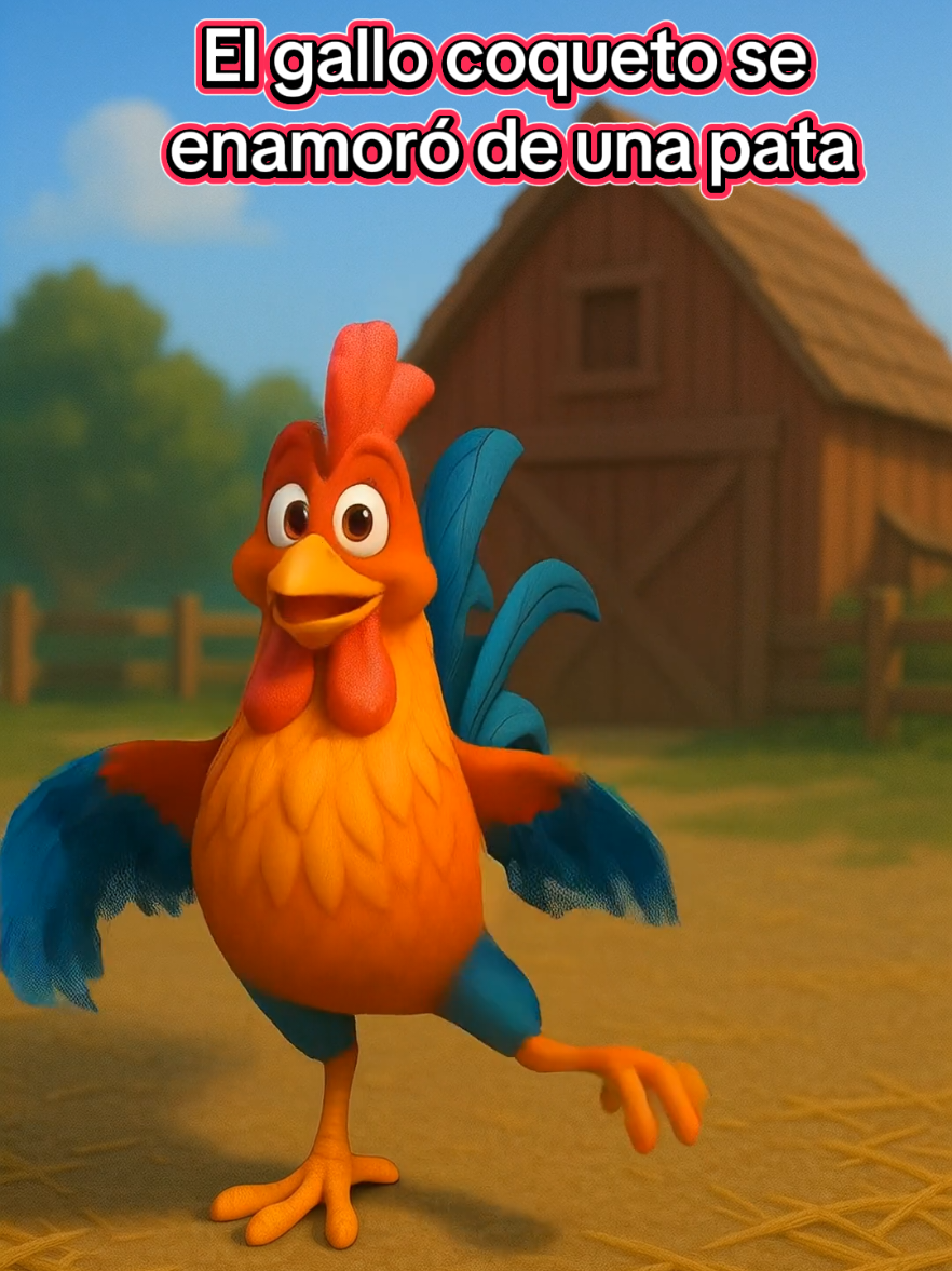 El gallo coqueto se enamoró de una pata #paraniños #fyp #paratiiiiiiiiiiiiiiiiiiiiiiiiiiiiiii #videoviralitiktok #videoviral 