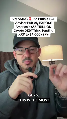September 11th, 2025 🗞️ BREAKING 🚨 Putin’s top advisor just accused the U.S. of planning to dump $35 TRILLION debt into a “crypto cloud”… and the math points straight to XRP 👀 Ripple’s RLUSD is backed by Treasuries, XRP is the bridge, and AI price modeling shows how this could send XRP into the $4,000+ zone. History proves the playbook: 1930s gold confiscation, 1970s end of the gold standard—every time America’s cornered, they flip the script. This time, it’s digital. ⚡ Not financial advice. #XRP #CryptoNews #Ripple #DebtReset #xrpcommunity 