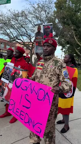 comrade @KABUYE BOSTON USA 🇺🇬🇺🇸 cheerleading protesters yesterday in boston. #freeallpoliticalprisonersinuganda #protestvote2026 #tiktokuganda 