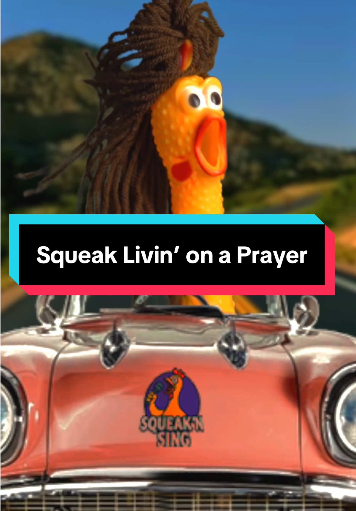 When a squeaky chicken goes FULL rockstar mode… 🚗🔥🐔🎶 #S#SqueakNSingS#SqueakyChickenR#RockstarVibesC#ComedyGoldfyp 