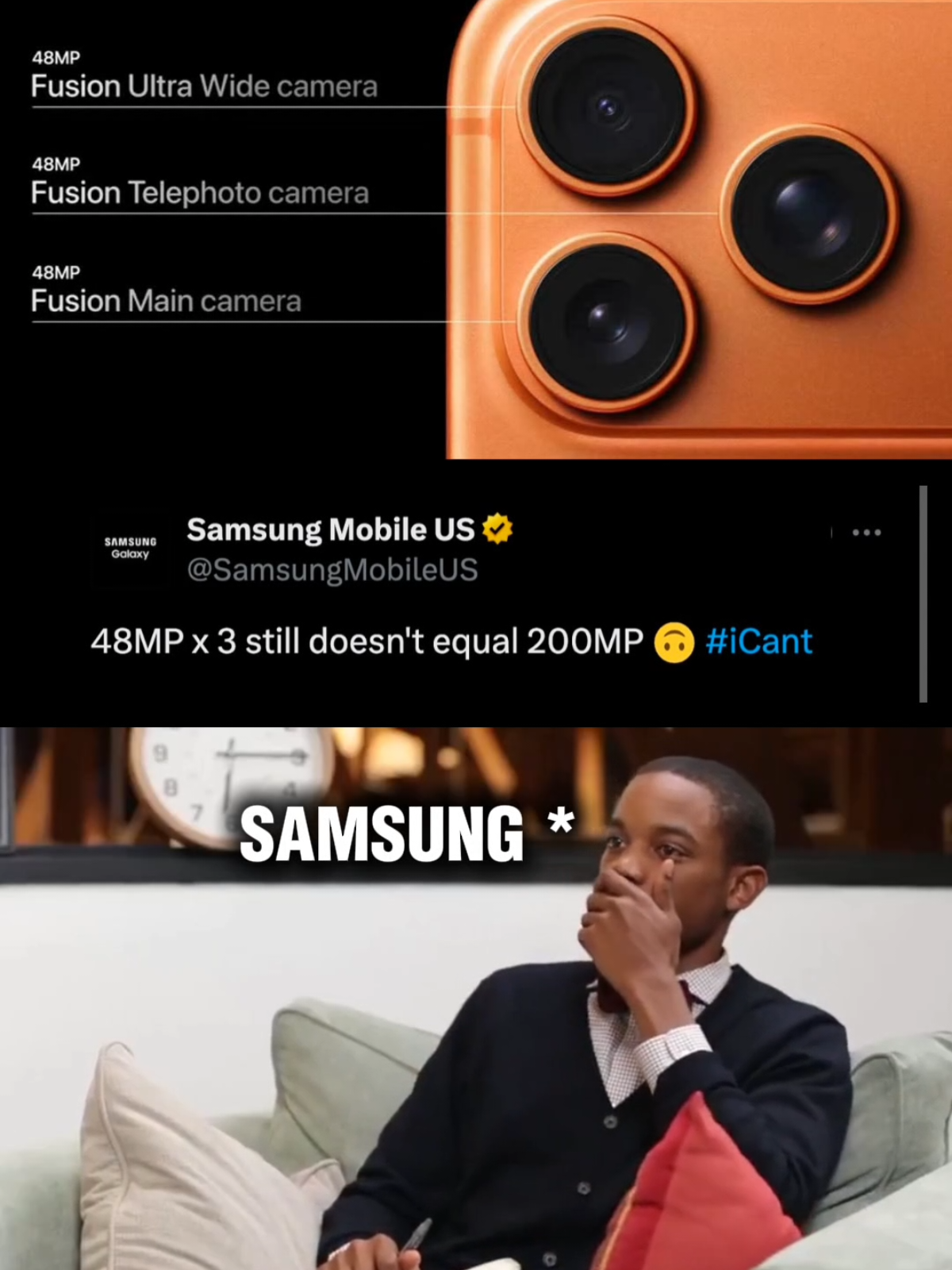 Samsung mocking Apple 😄😄😄 #iphone17series 