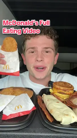 Is this the best fast food breakfast?🤔 #mukbang #mcdonalds #breakfast #thefoodguy #fulleatingvideo 