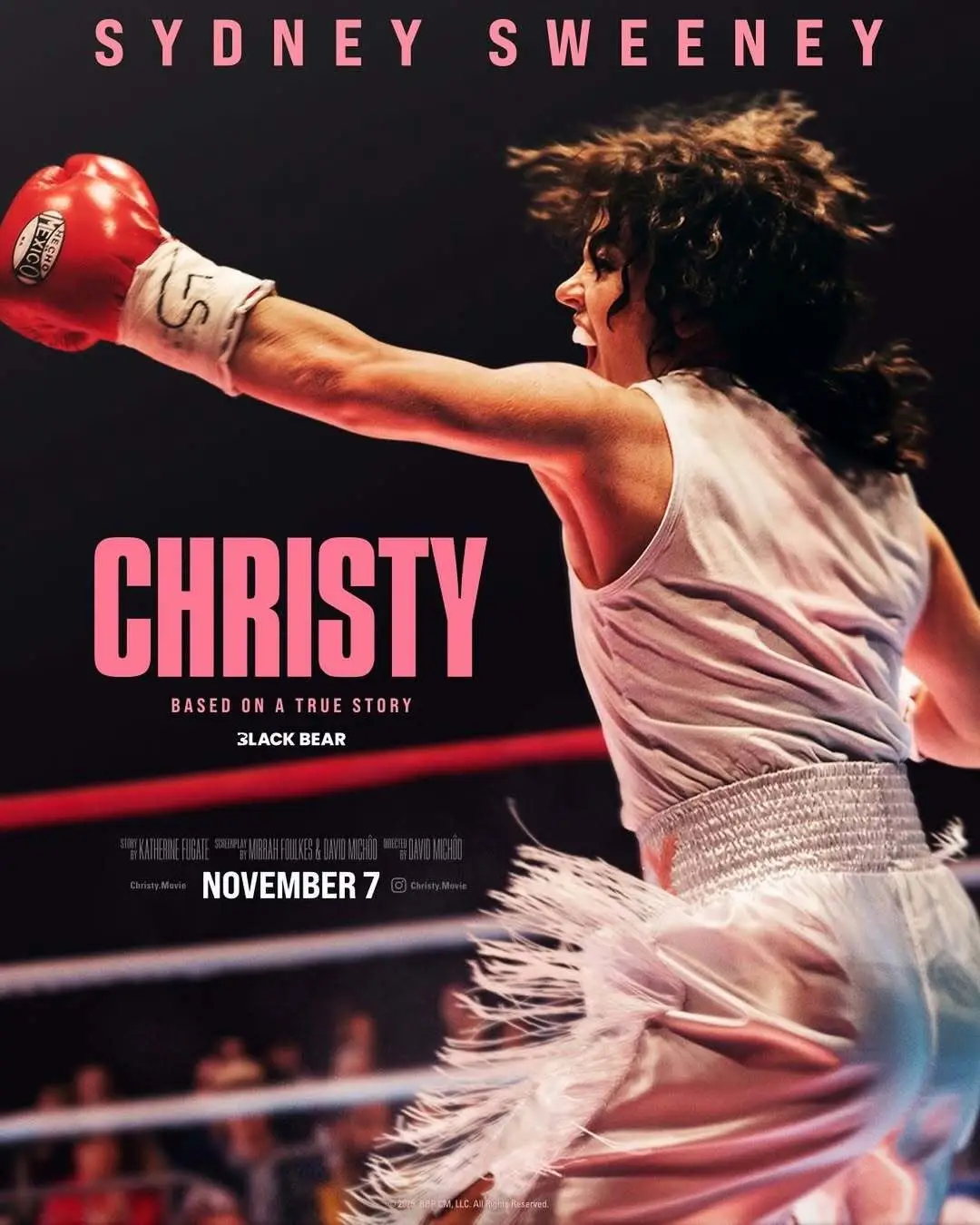 Sydney Sweeney transforms into professional boxer Christy Martin in the first official poster for #Christy - Coming to theaters November 7. #movietok #filmtok