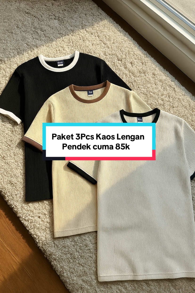 Paket 3Pcis Kaos Lengan Pendek#kaos #kaoslenganpendek #kaosmurah #fyp #gratisongkir 