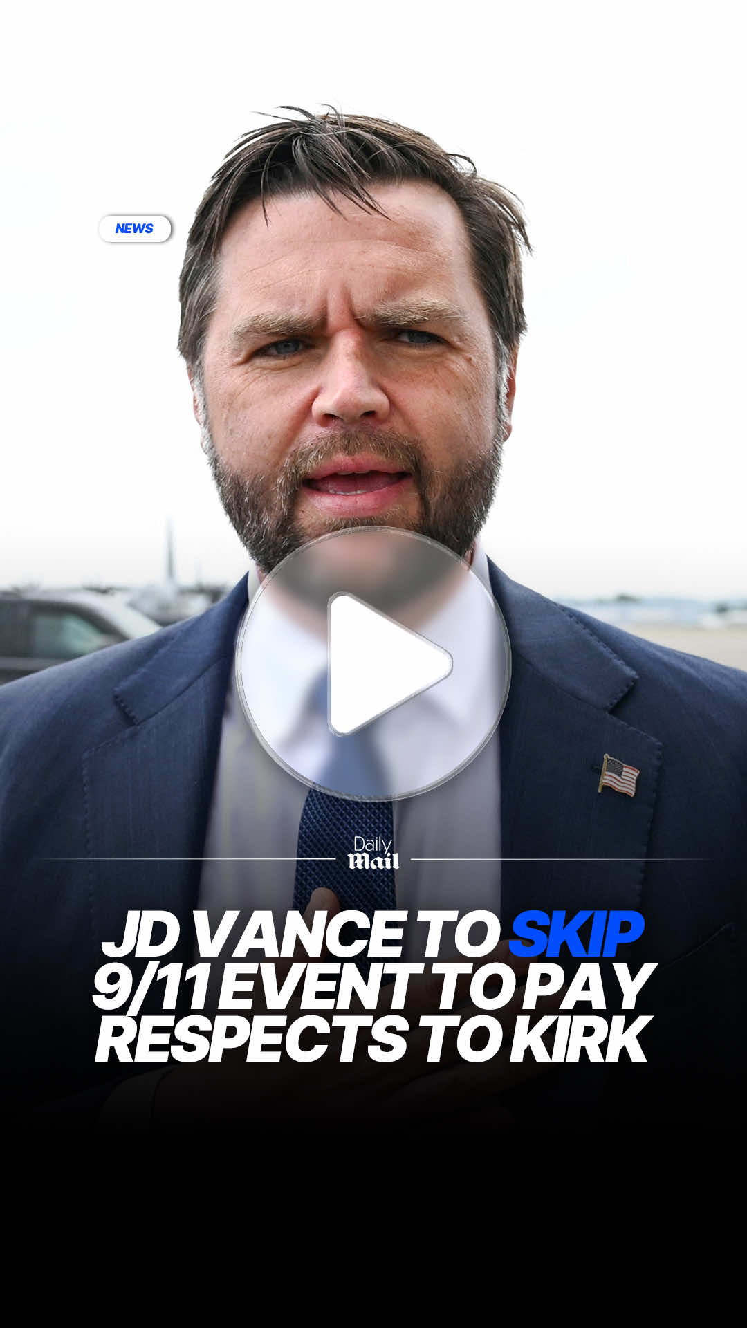 Vice President JD Vance will visit Salt Lake City, Utah on Thursday to pay respects to Charlie Kirk's family. He will no longer travel to New York City to visit Ground Zero for the September 11 service, a source familiar with the change in plans told Daily Mail. Read more at Daily Mail. #news #politics #jdvance #trump #charliekirk 
