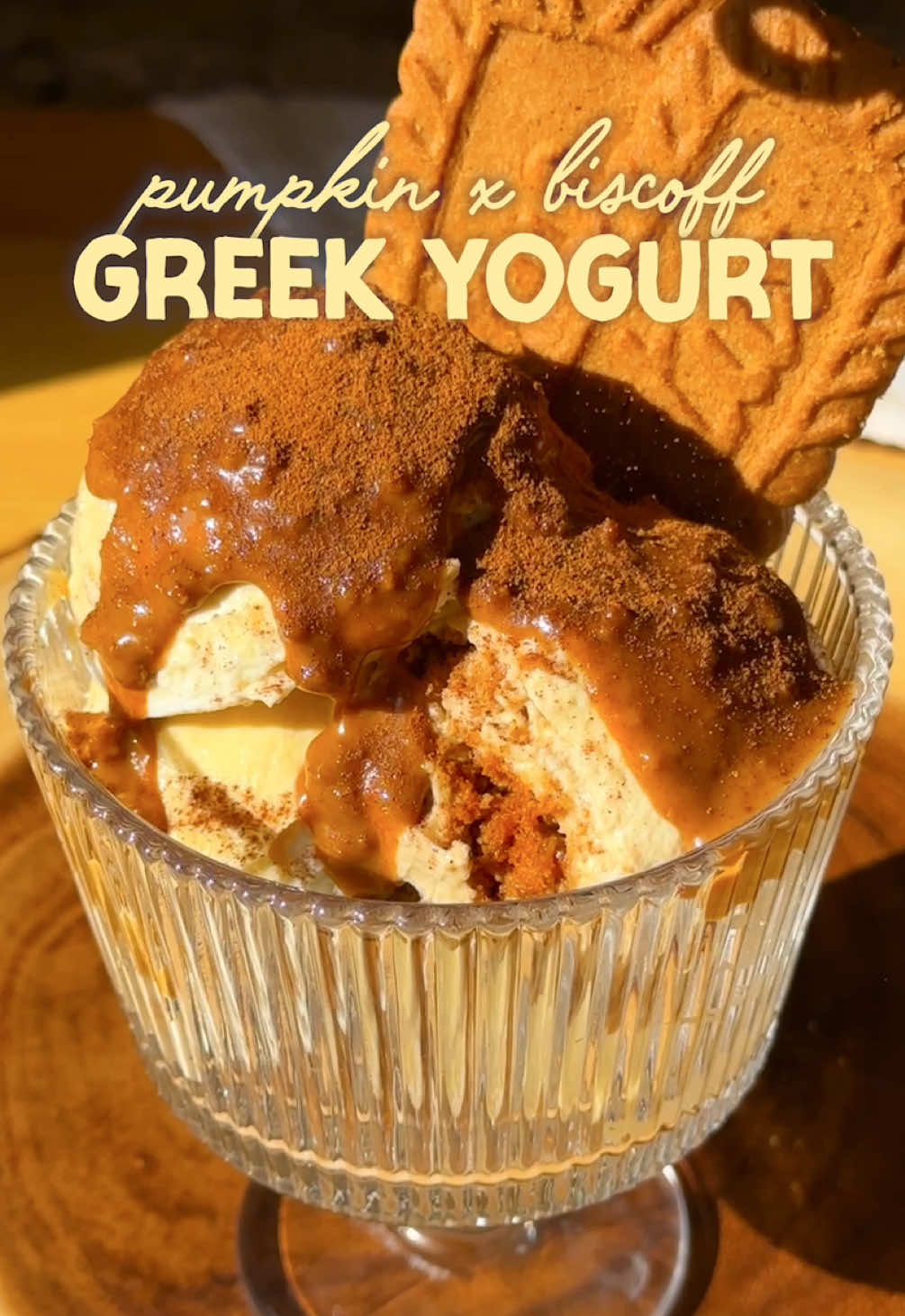 Pumpkin spice meets cookie butter in this creamy, dreamy Greek yogurt that’s the perfect autumnal 🍂 treat!  Ingredients 1 container @Sprouts Farmers Market pumpkin Greek yogurt (5%) 1 container plain @FAGE Greek yogurt (32oz) 2-3 tbsp @Bonne Maman US pumpkin spice spread 1 jar @Biscoff cookie butter 6 crushed Biscoff cookies Sprinkle of pumpkin spice Recipe 1️⃣ Mix 2-3 tbsp of pumpkin spice spread into the pumpkin Greek yogurt for extra flavor. 2️⃣ Layer pumpkin and plain Greek yogurt alternately in a Greek yogurt strainer. 3️⃣ Add dollops of cookie butter and sprinkle with crushed biscoff cookies between layers. 4️⃣ Swirl gently with an offset spatula for that marbled effect. 5️⃣ Cover with the pressure plate + spring, then refrigerate for 24 hours. 6️⃣ Drain the whey (save it for smoothies 👀). 7️⃣ Scoop onto a plate, drizzle with melted cookie butter, and top with more crushed Lotus cookies. Sprinkle with a dash of pumpkin spice on top! 💡 Pro Tip: I used the @Bear Greeks strainer — it’s linked in my Amazon Storefront (🔗 link in bio)! #greekyogurt #thickyogurt #labneh #beargreeks #sprouts      